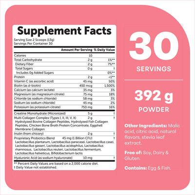 Creatine Hydration - 5g Creatine + 5g Electrolytes + 2g Collagen No Gluten, No GMO, No Sugar