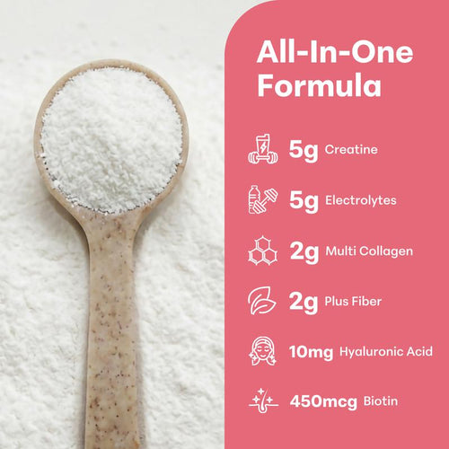 Creatine Hydration - 5g Creatine + 5g Electrolytes + 2g Collagen No Gluten, No GMO, No Sugar