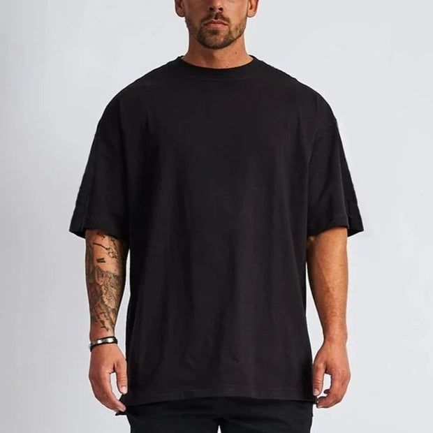 Black Oversized Plain T Shirt - Kingsire