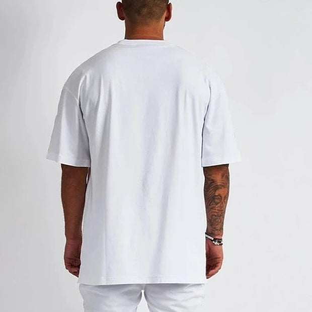White Oversized Plain T Shirt - Kingsire