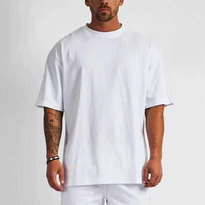 White Oversized Plain T Shirt - Kingsire